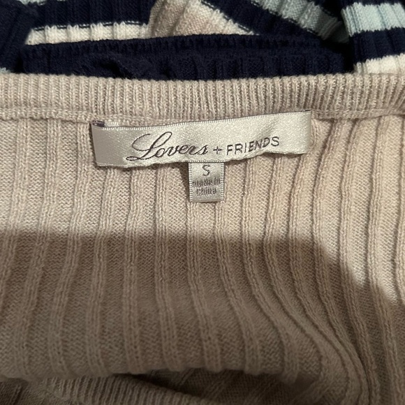 LOVERS + FRIENDS Ribbed Border Stripe Off Shoulder Sweater - Picture 6 of 6